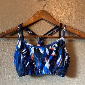 Kyodan Blue Patterned Sports Bra